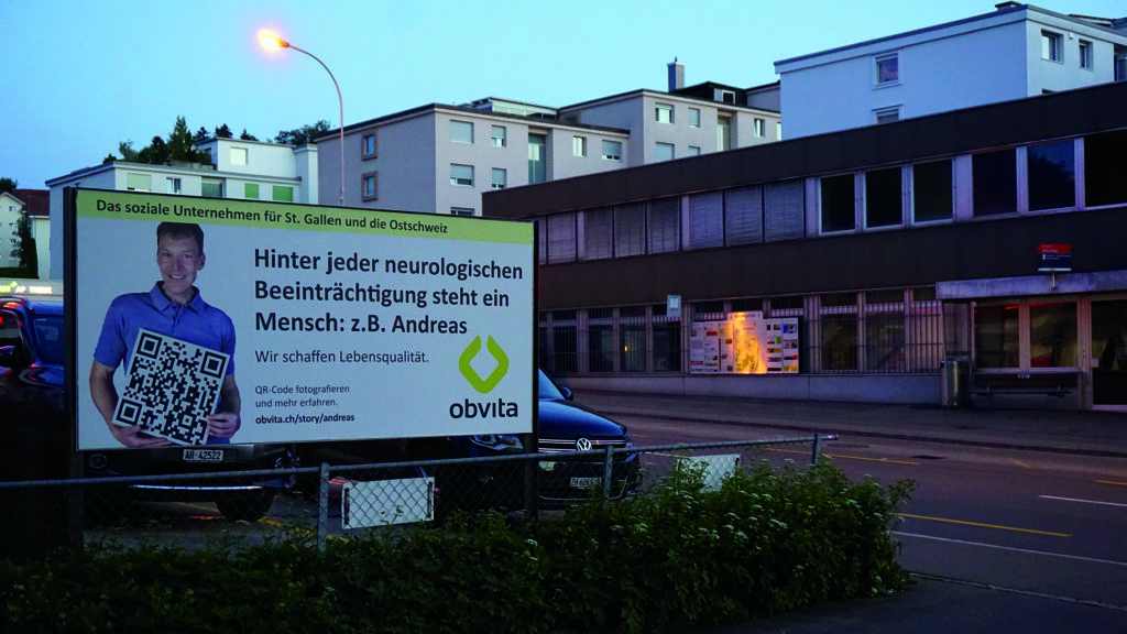 Plakatstelle mit «Andreas» in Wittenbach
